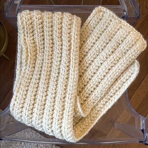 Chunky Cream Knit Scarf